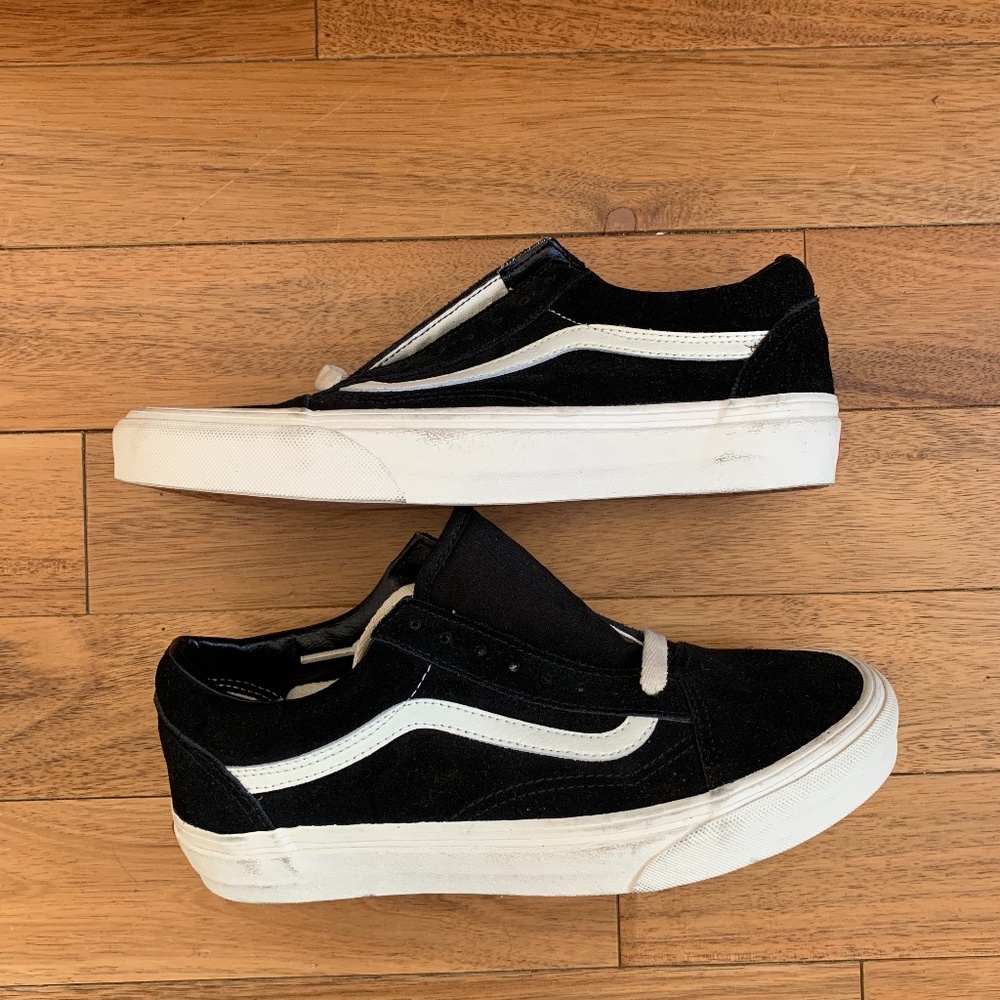 NWT Vans Black Suede Shoes Size 8.5